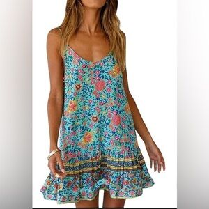 Qearal Boho Floral Dress